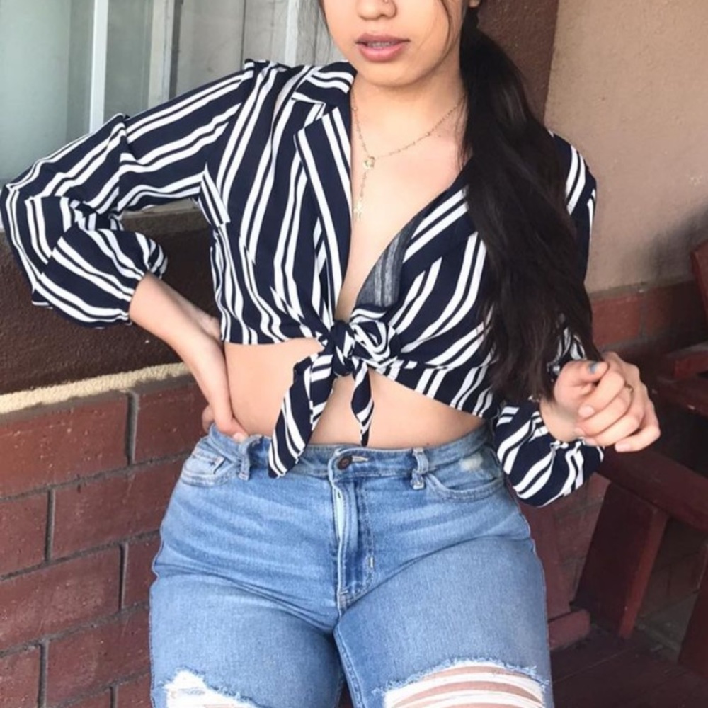 Striped crop top